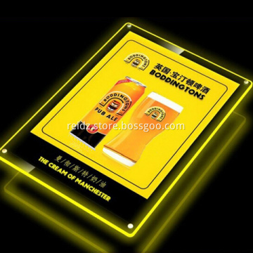Hanging frameless double sided slimline led light boxes
